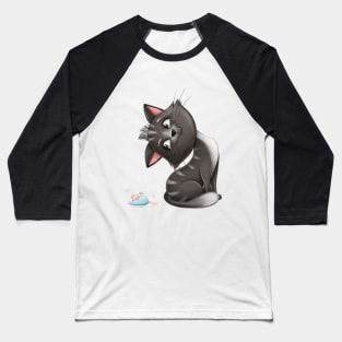 Cute Cartoon Cat Baseball T-Shirt